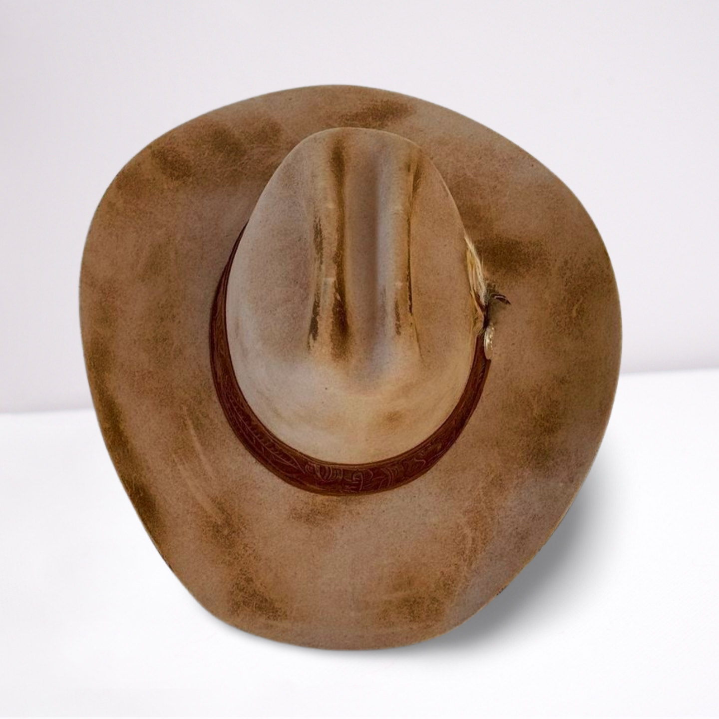 Justin Leather Band Wool Cowboy Hat